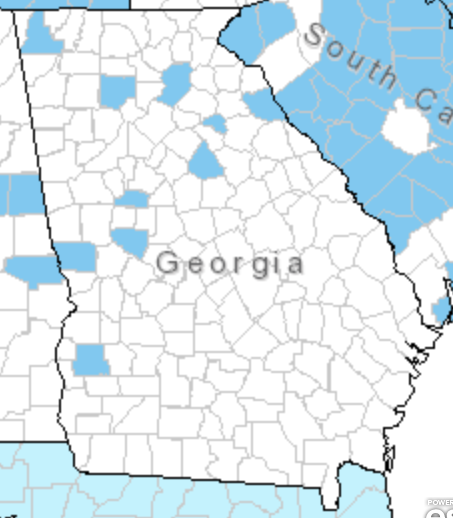 The Georgia range of Allium vineale